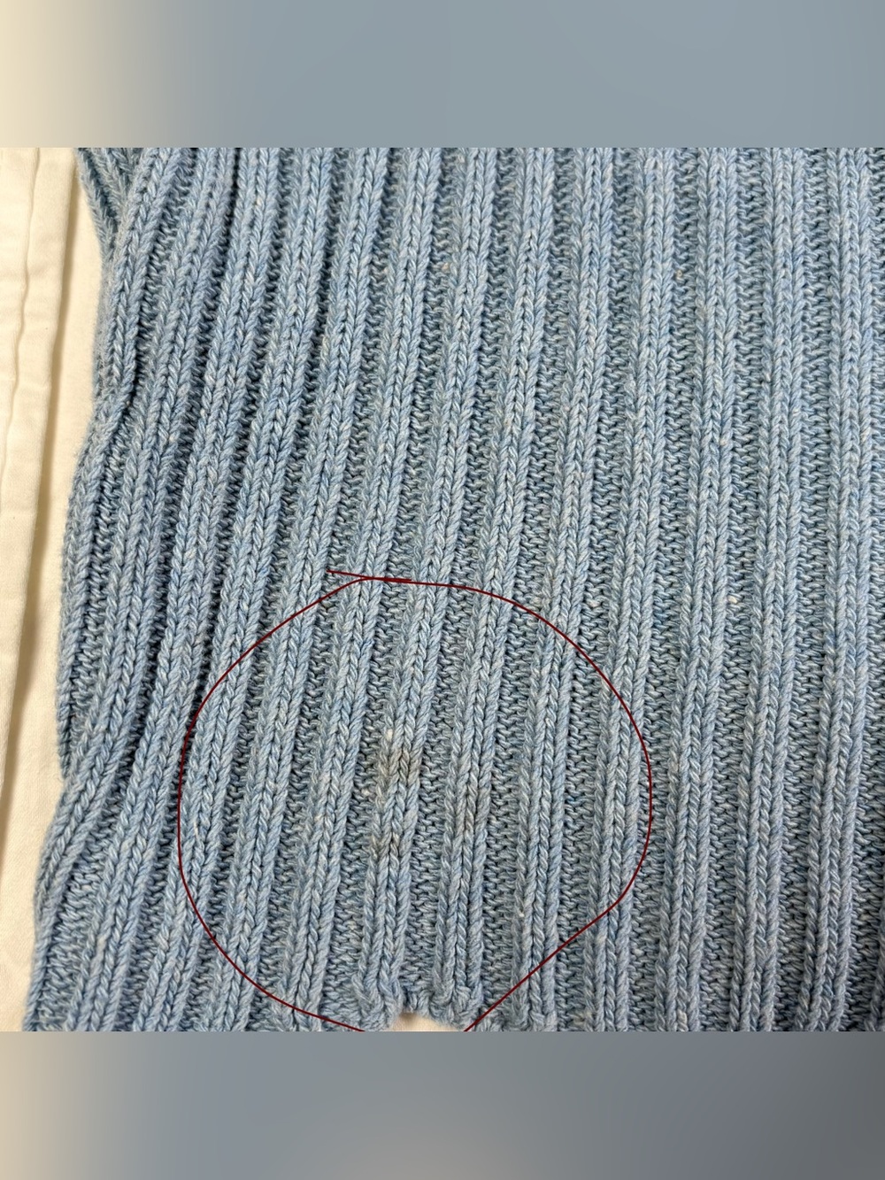 Blue Ribbed Knit Crop Tank - Picture 6 of 7